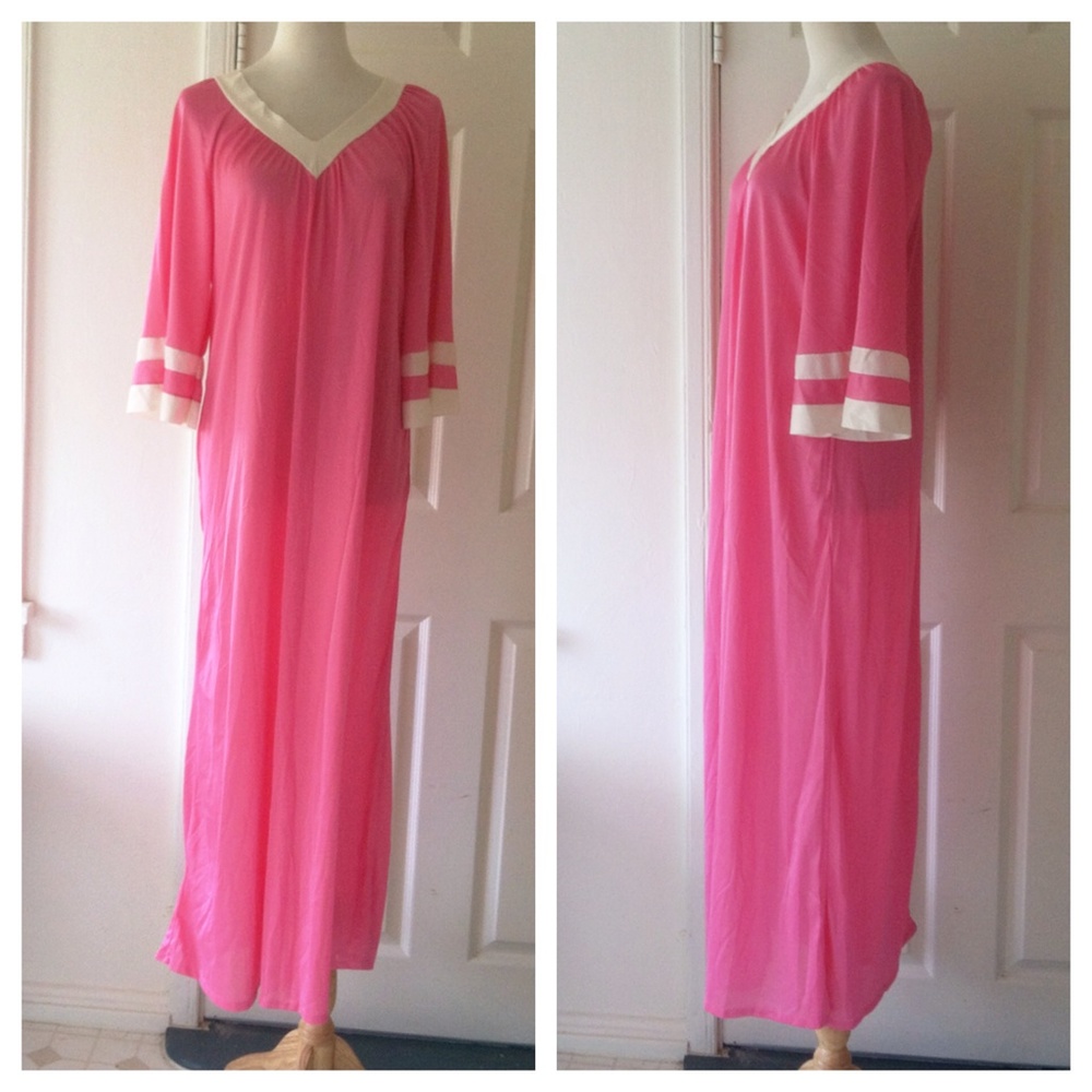 Bubblegum Pink with White trim Nightgown
